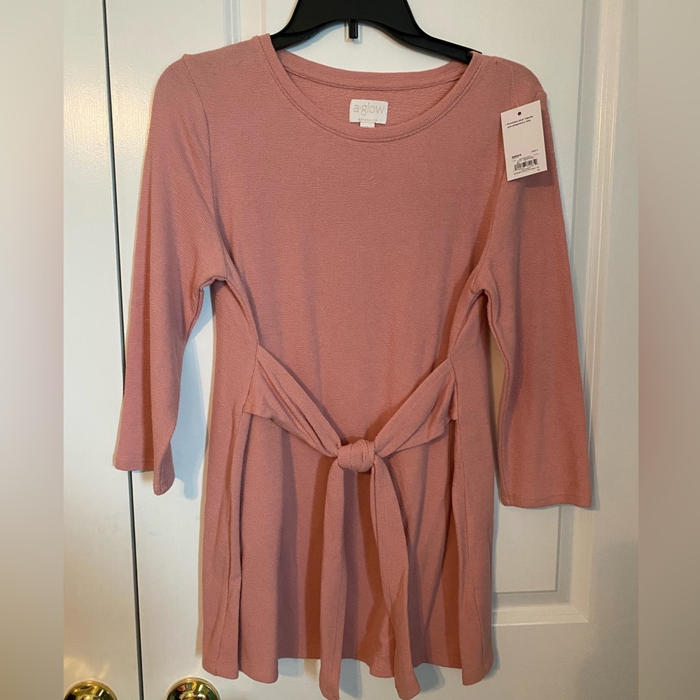 a:glow Maternity 3/4 Sleeve Tie Front Top